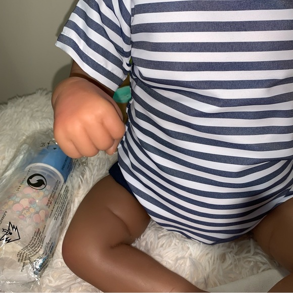 Reborn Baby Doll Boy 24” Bottle Diaper Birth Certificate Poseable - Picture 4 of 10